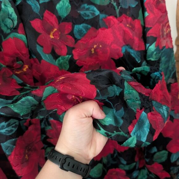 Vintage 90s Victoria's Secret Gold Label Floral Burnout Nightgown Size Large - Picture 4 of 8